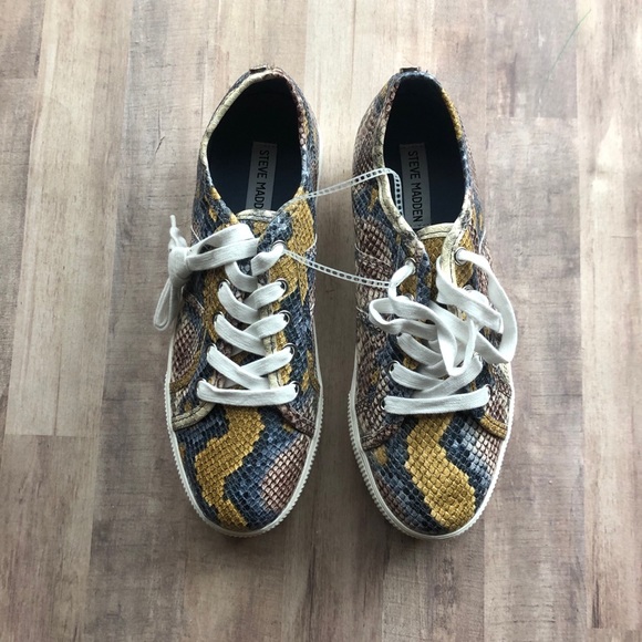 Steve Madden Shoes - Steve Madden Snake Print Emmi Platform Sneakers